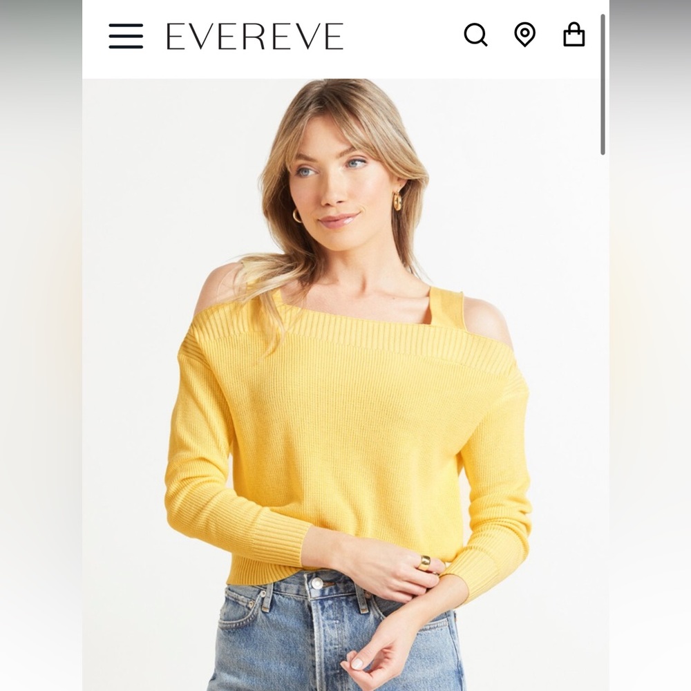 Yellow cold shoulder sweater - NWT
